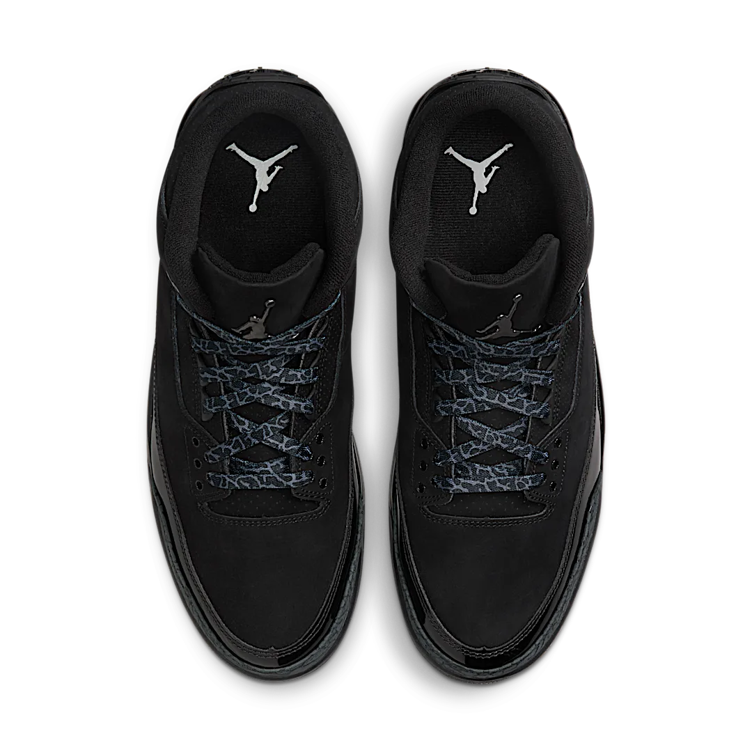 Air Jordan 3 Retro Black Cat (2025), Black/Dark Charcoal/Black (CT8532-001)