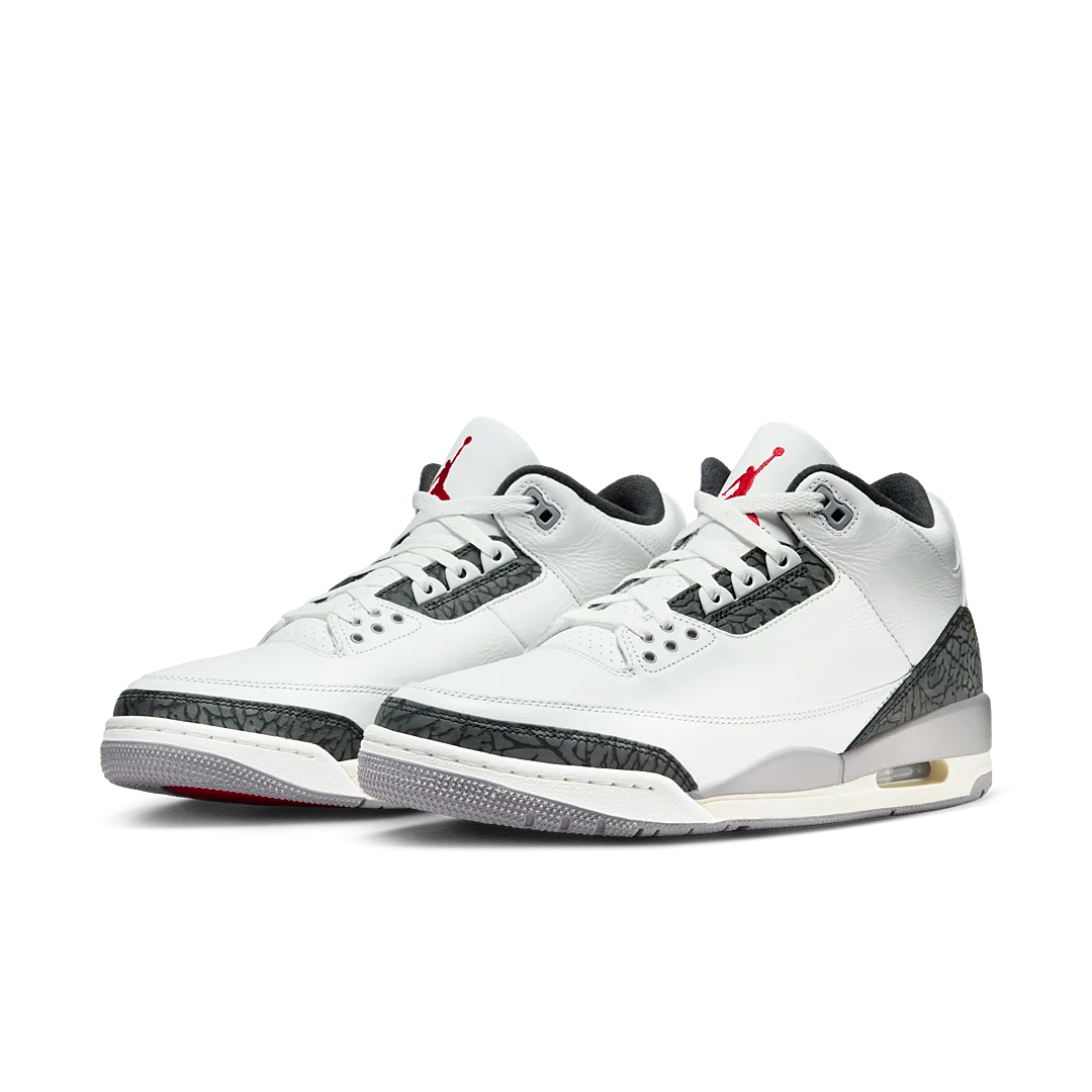 Air Jordan 3 Retro Cement Grey, Summit White/Fire Red/Cement Grey/Black (CT8532-106 / DM0967-106)