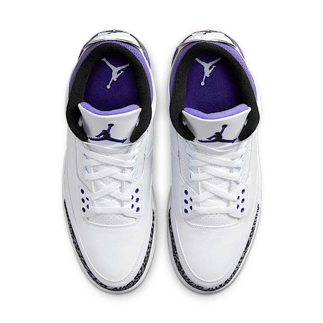 Air Jordan 3 Retro Dark Iris, White/Black/Dark Iris/Cement Grey (CT8532-105)