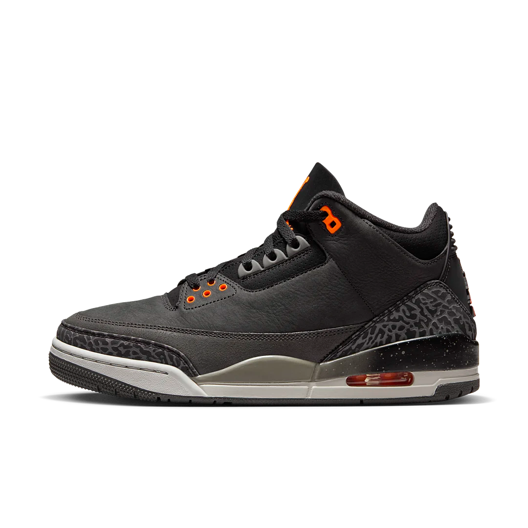 Air Jordan 3 Retro Fear Pack (2023), Night Stadium/Total Orange-Black-Flat Pewter-Neutral Grey (CT8532-080)