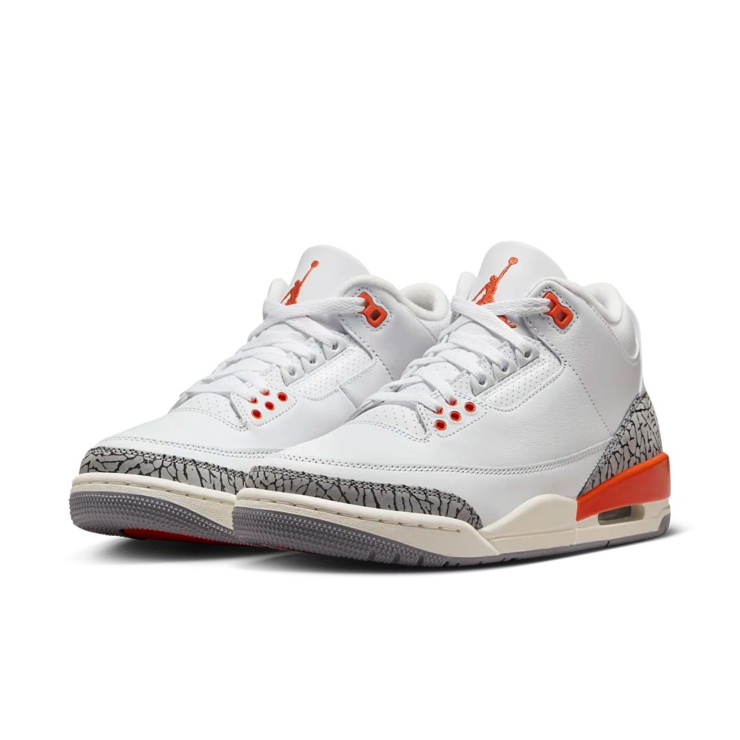 Air Jordan 3 Retro Georgia Peach, White/Cosmic Clay/Sail/Cement Grey/Anthracite (CK9246-121)