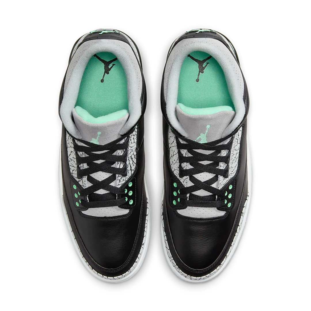 Air Jordan 3 Retro Green Glow, Black/Green Glow/Wolf Grey/White (CT8532-031)