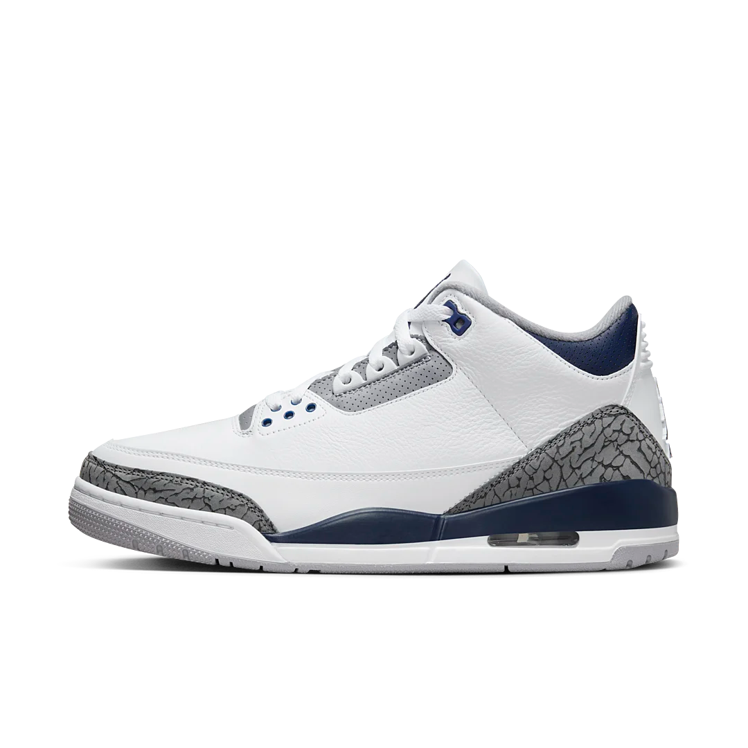 Air Jordan 3 Retro Midnight Navy, White/Cement Grey/Black/Midnight Navy (CT8532-140)