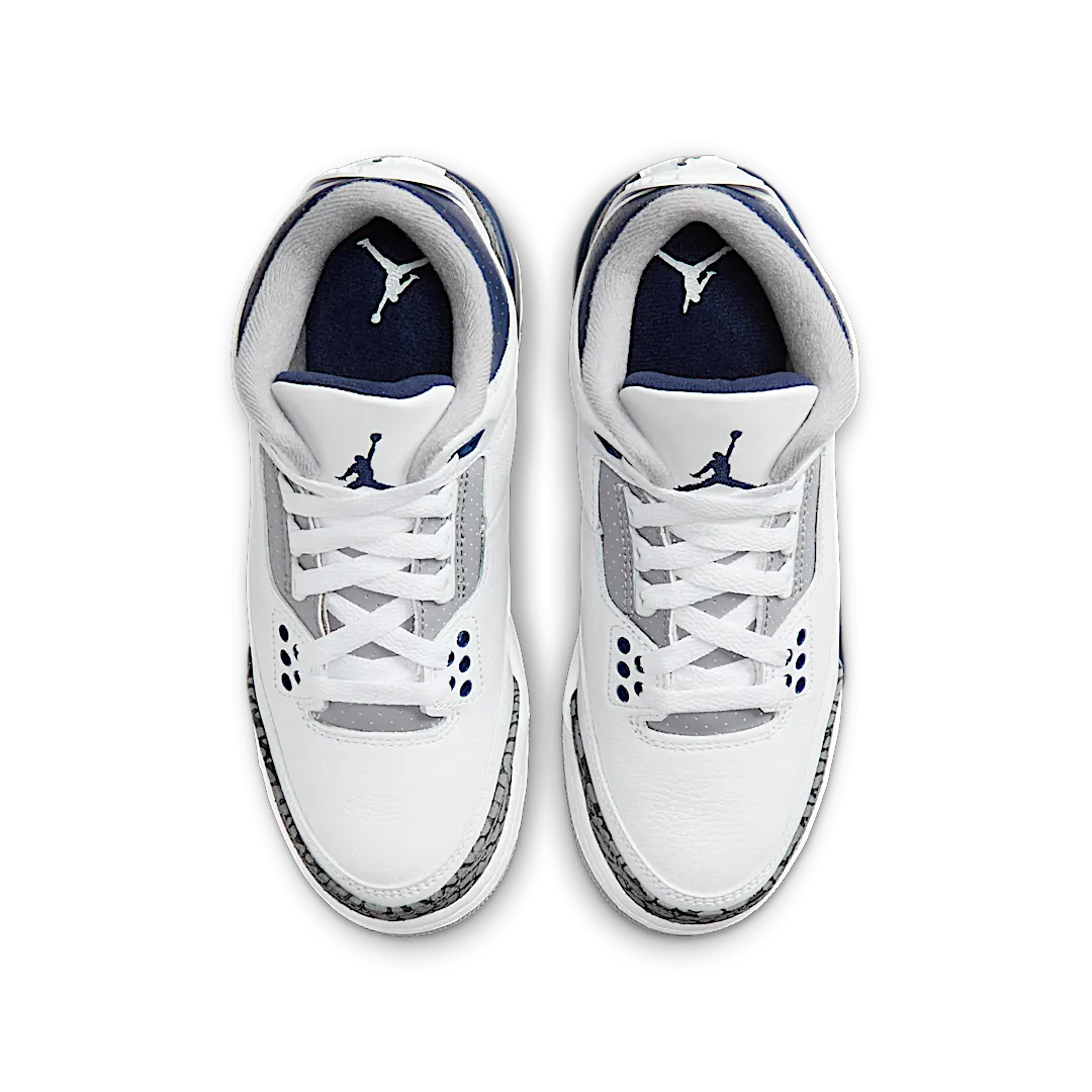 Air Jordan 3 Retro Midnight Navy, White/Midnight Navy/Cement Grey/Black (DM0967-140)