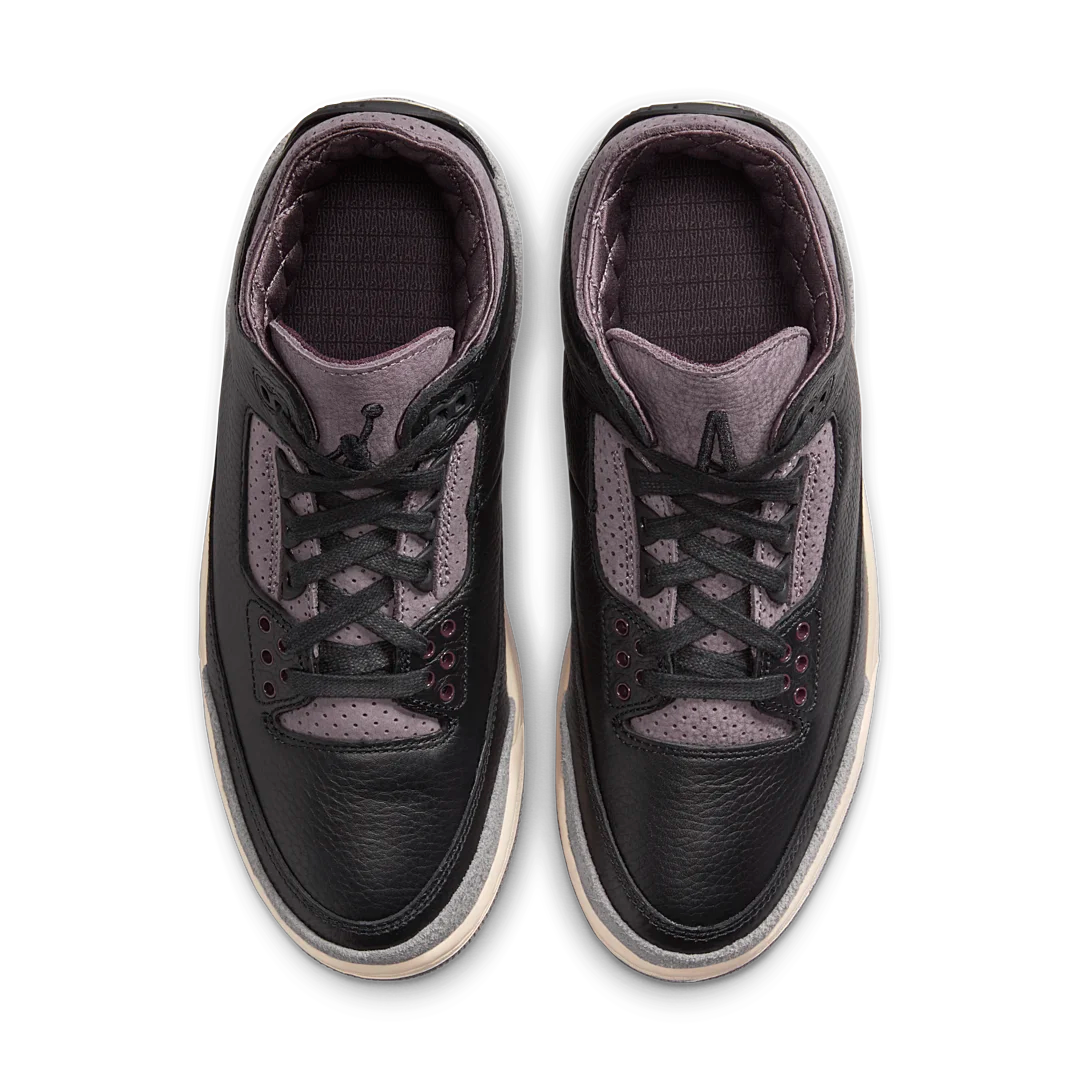 Air Jordan 3 Retro OG SP A Ma Maniére While You Were Sleeping, Black/Black/Flat Pewter/Violet Ore (FZ4811-001)