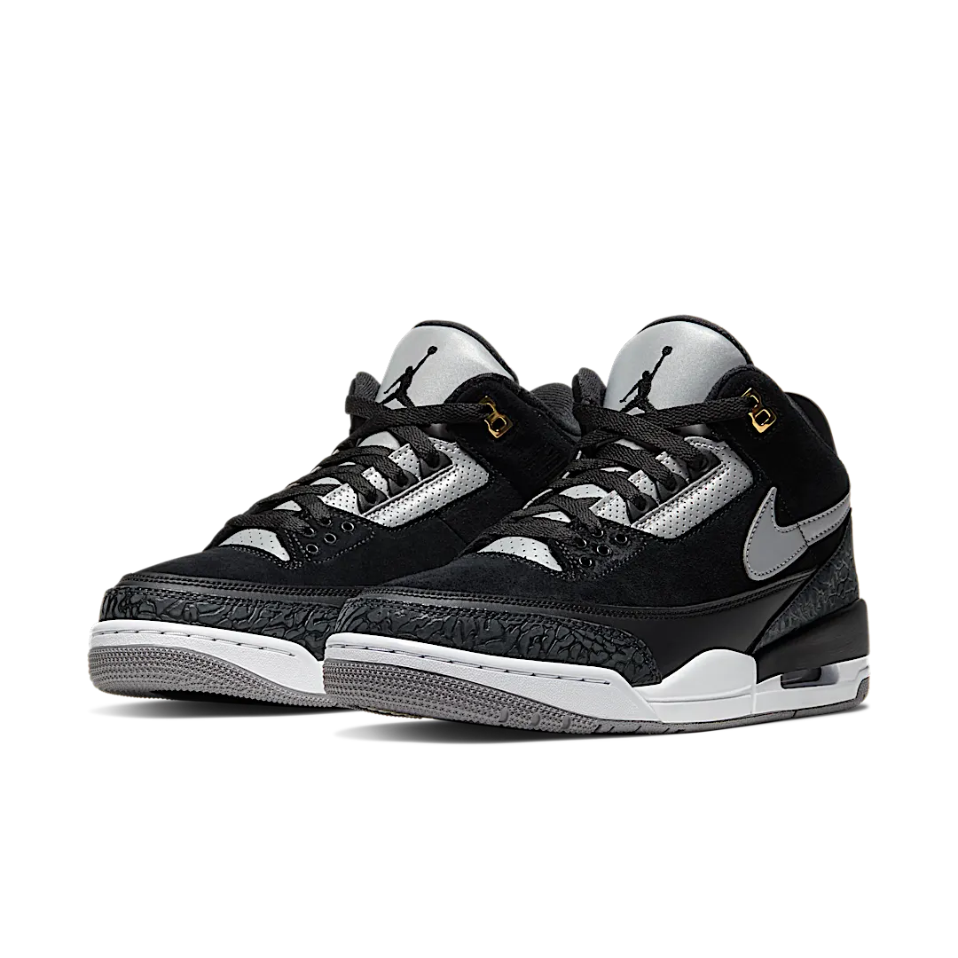 Air Jordan 3 Retro Tinker Black Cement Gold, Black/Cement Grey-Metallic Gold (CK4348-007)