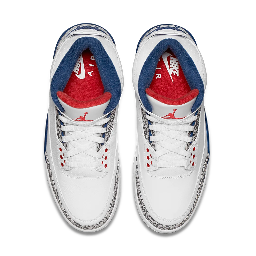 Air Jordan 3 Retro True Blue (2016), White/True Blue-Varsity Red (854262-106)