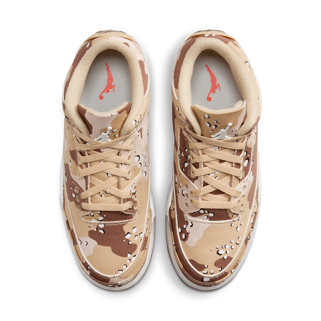 Air Jordan 3 Retro WNBA Desert Camo, Dark Driftwood/Sail/Hemp/Velvet Brown/Brilliant Orange/White (HM4301-200)