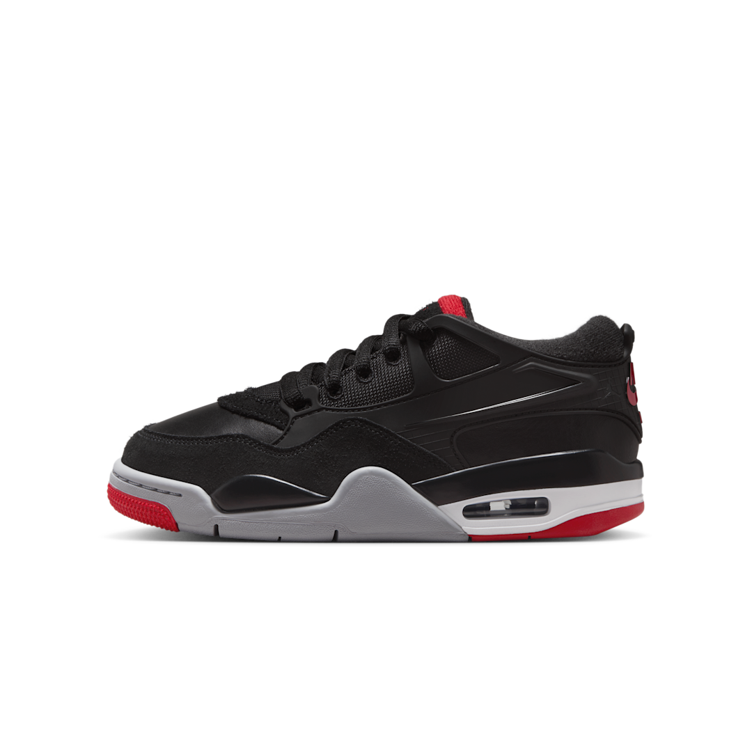 Air Jordan 4 RM Black Cement, Black/Wolf Grey/White/Varsity Red (FQ7938-061)