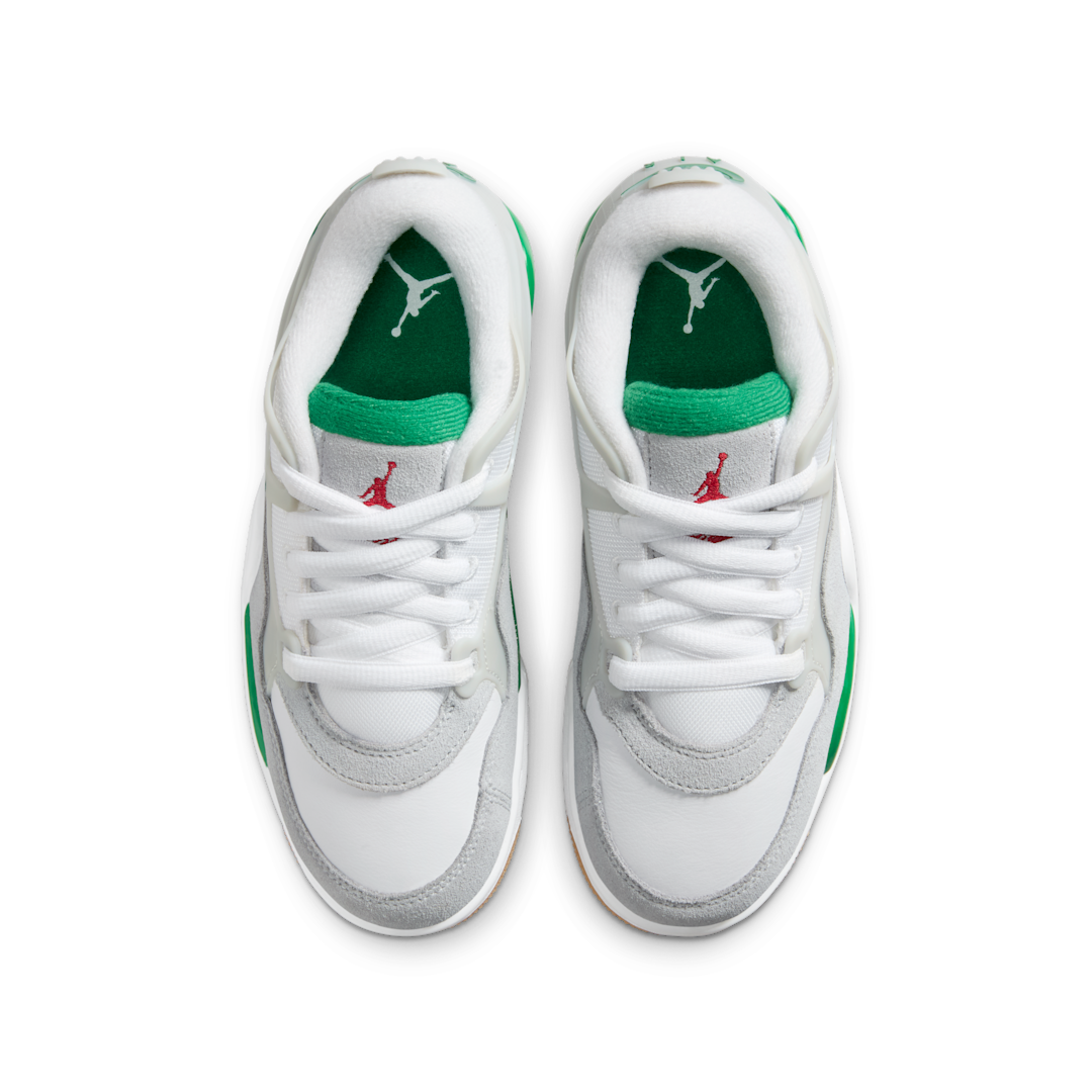 Air Jordan 4 RM Pine Green, White/Pine Green/Neutral Grey/Wolf Grey/Varsity Red/Gum Dark Brown (FQ7938-103)