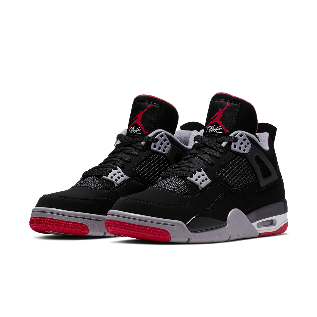 Air Jordan 4 Retro Bred (2019), Black/Fire Red-Cement Grey-Summit White (308497-060)