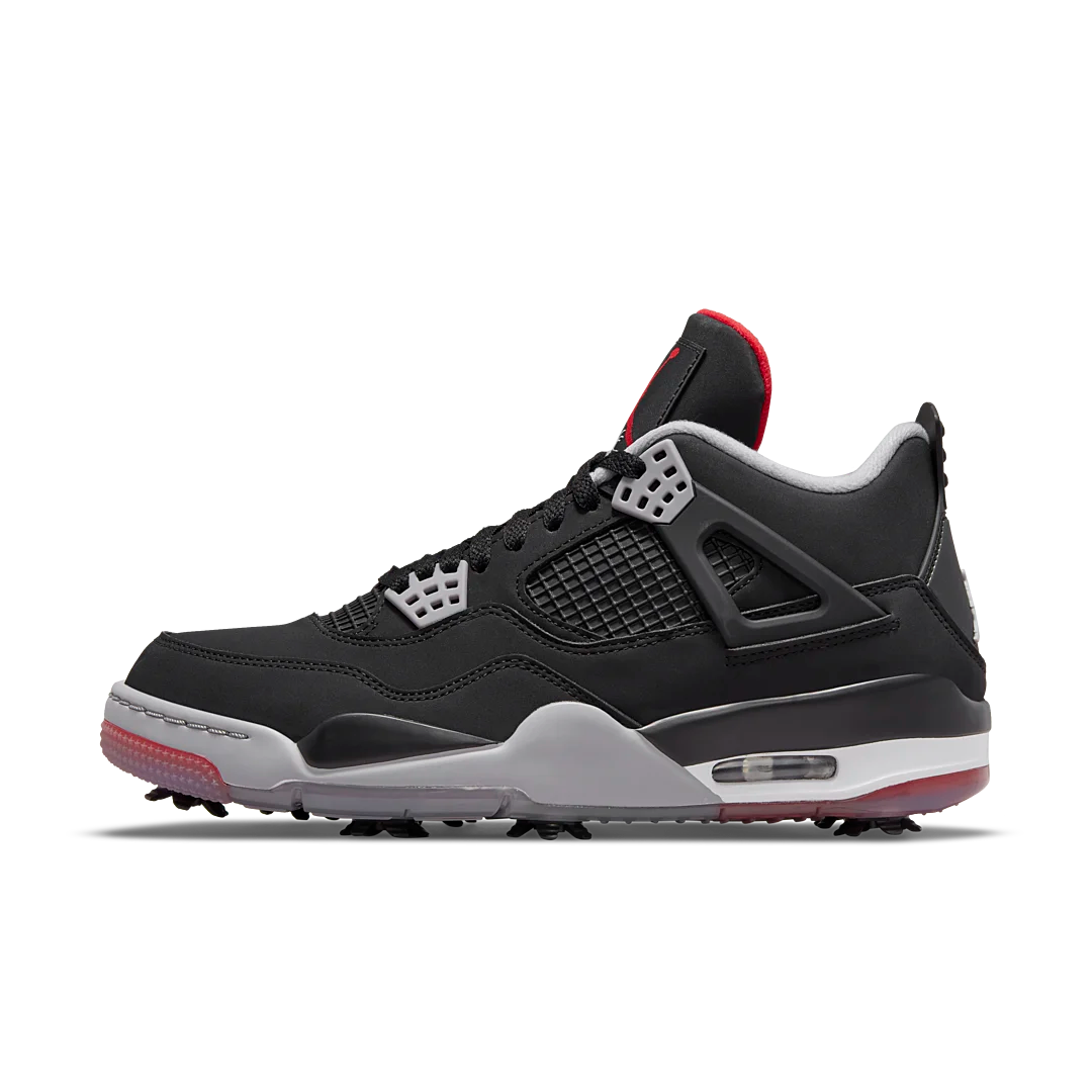 Air Jordan 4 Retro Golf Bred, Black/Fire Red-Cement Grey-White (CU9981-002)