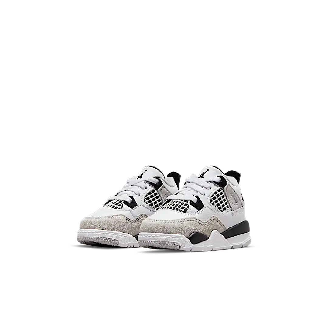 Air Jordan 4 Retro Military Black (TD), White/Black-Neutral Grey (BQ7670-111)