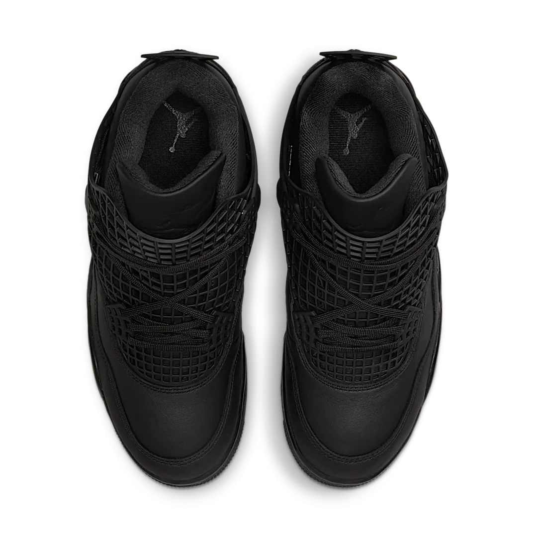 Air Jordan 4 Retro Net Black, Black/Black-Metallic Silver (FN7251-001)