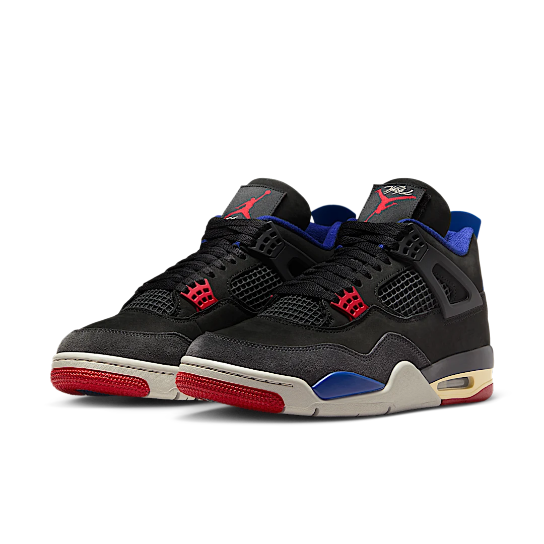 Air Jordan 4 Retro Rare Air, Black/Fire Red/Deep Royal Blue/Dark Smoke Grey/Tech Grey (FV5029-003)