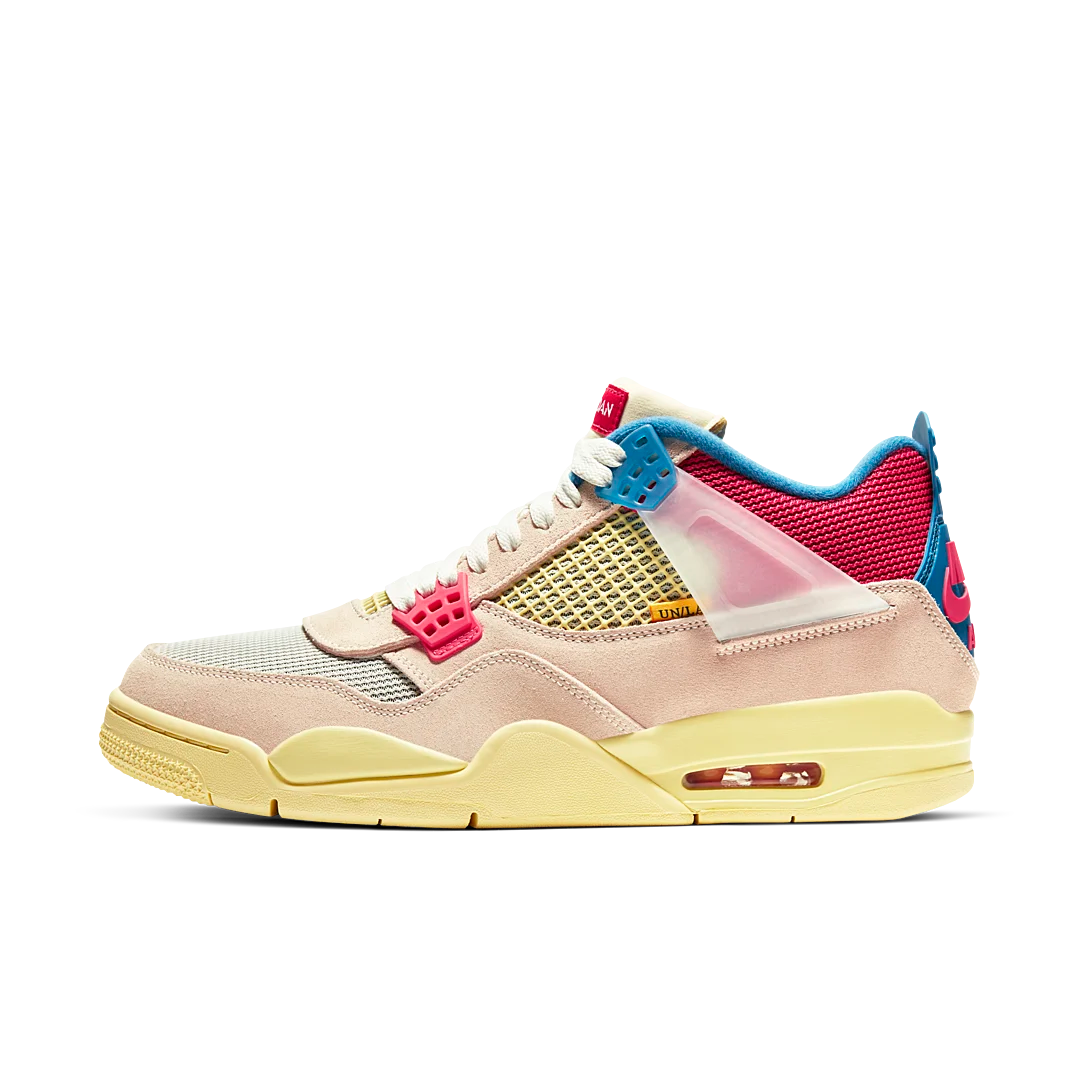 Air Jordan 4 Retro Union Guava Ice, Guava Ice/Light Bone-Brigade Blue-Light Fusion Red (DC9533-800)