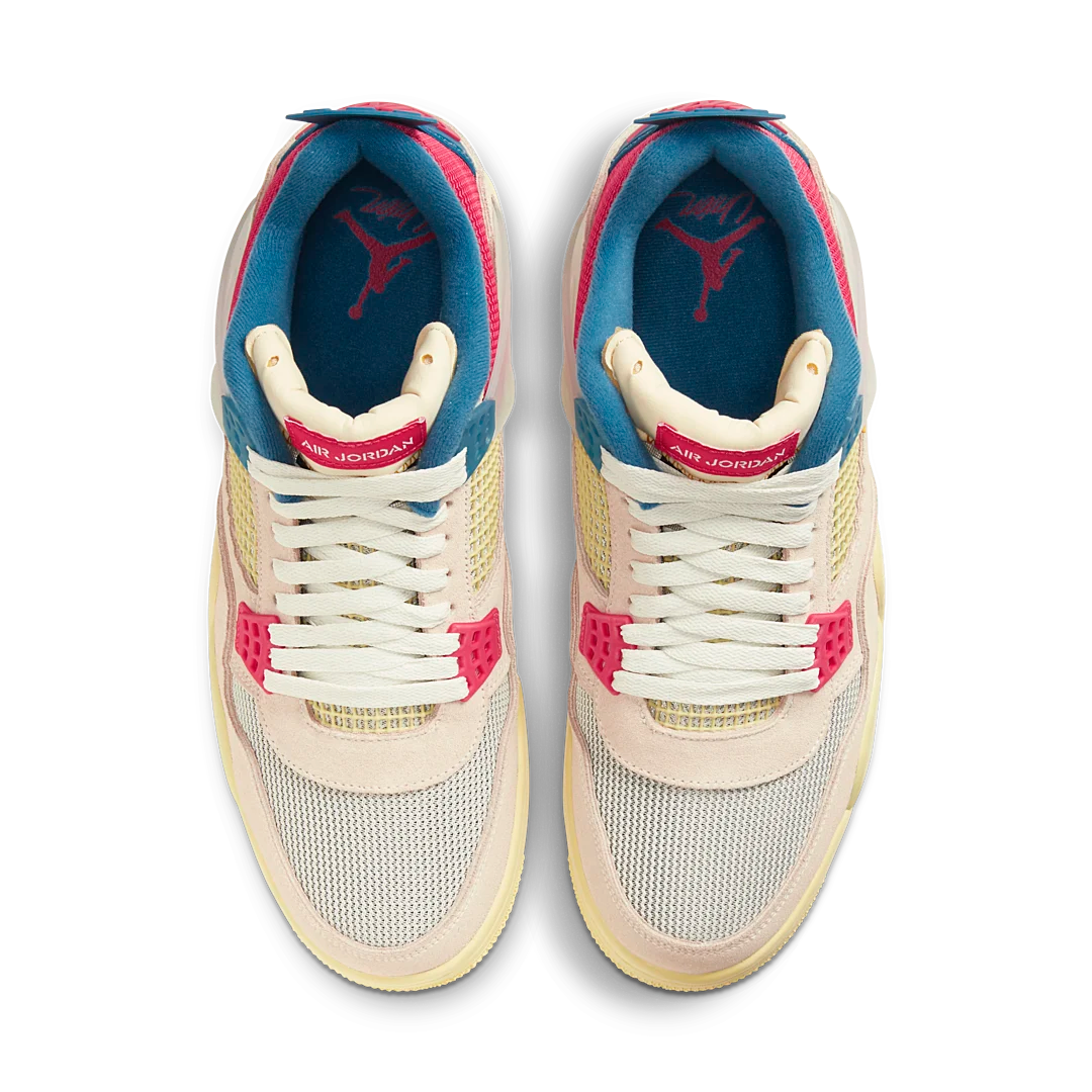 Air Jordan 4 Retro Union Guava Ice, Guava Ice/Light Bone-Brigade Blue-Light Fusion Red (DC9533-800)