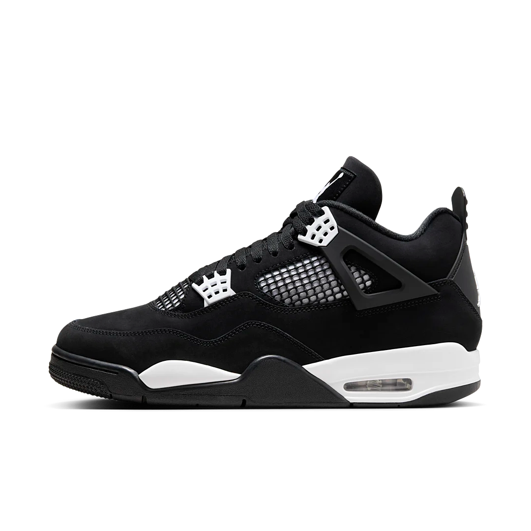 Air Jordan 4 Retro White Thunder, Black/White/Black (FQ8138-001 / FQ8213-001)