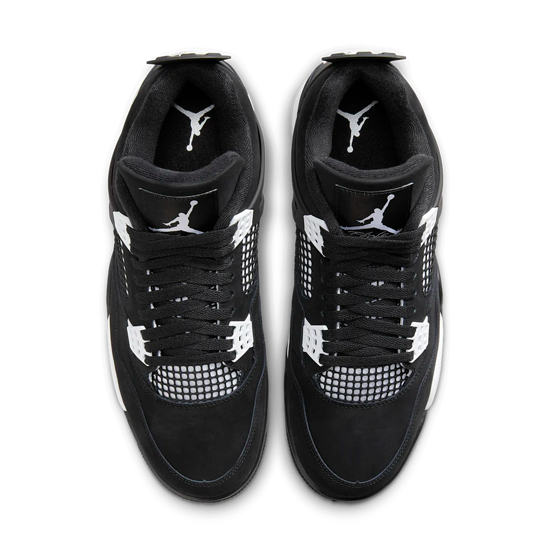 Air Jordan 4 Retro White Thunder, Black/White/Black (FQ8138-001 / FQ8213-001)