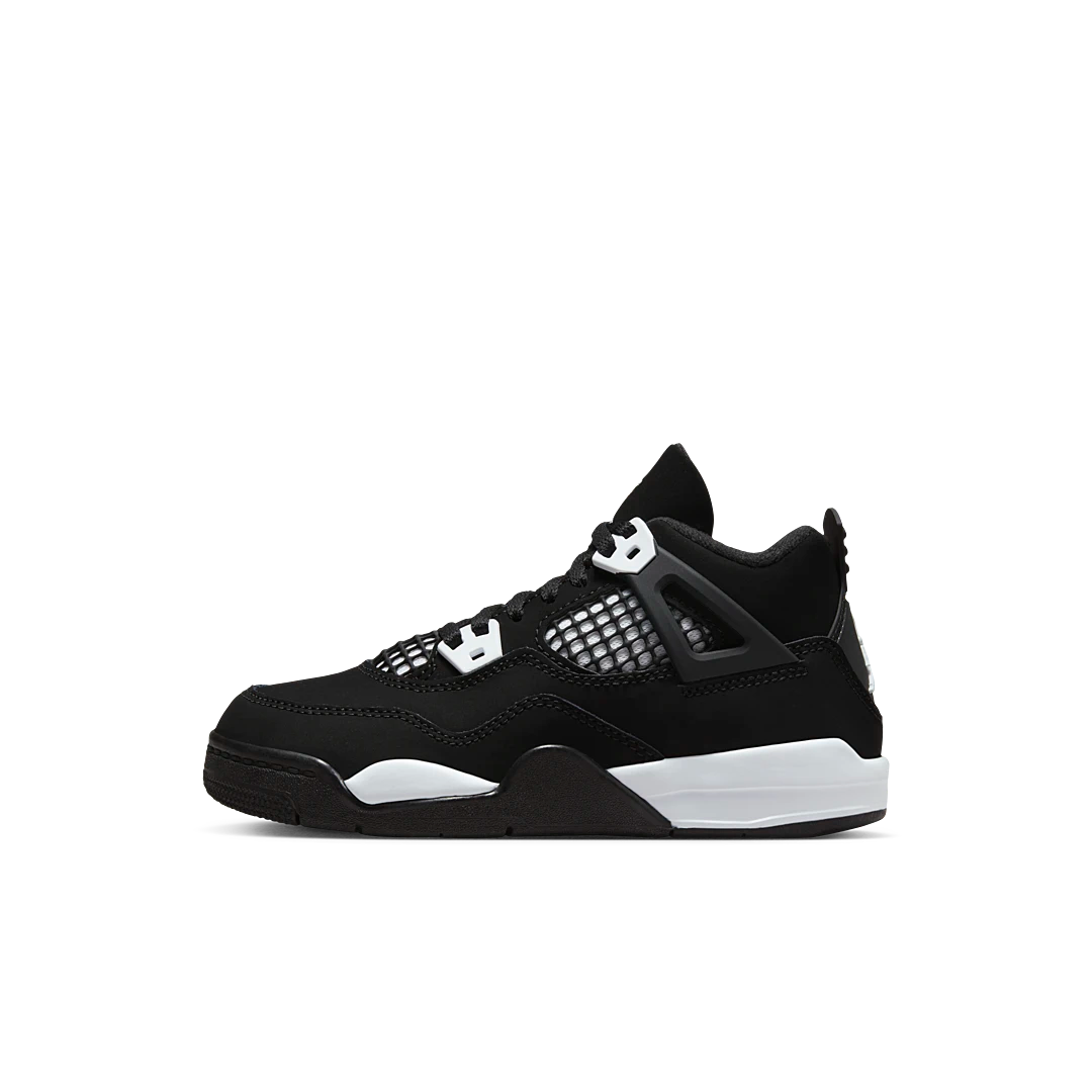 Air Jordan 4 Retro White Thunder (PS), Black/White/Black (FV4537-001)