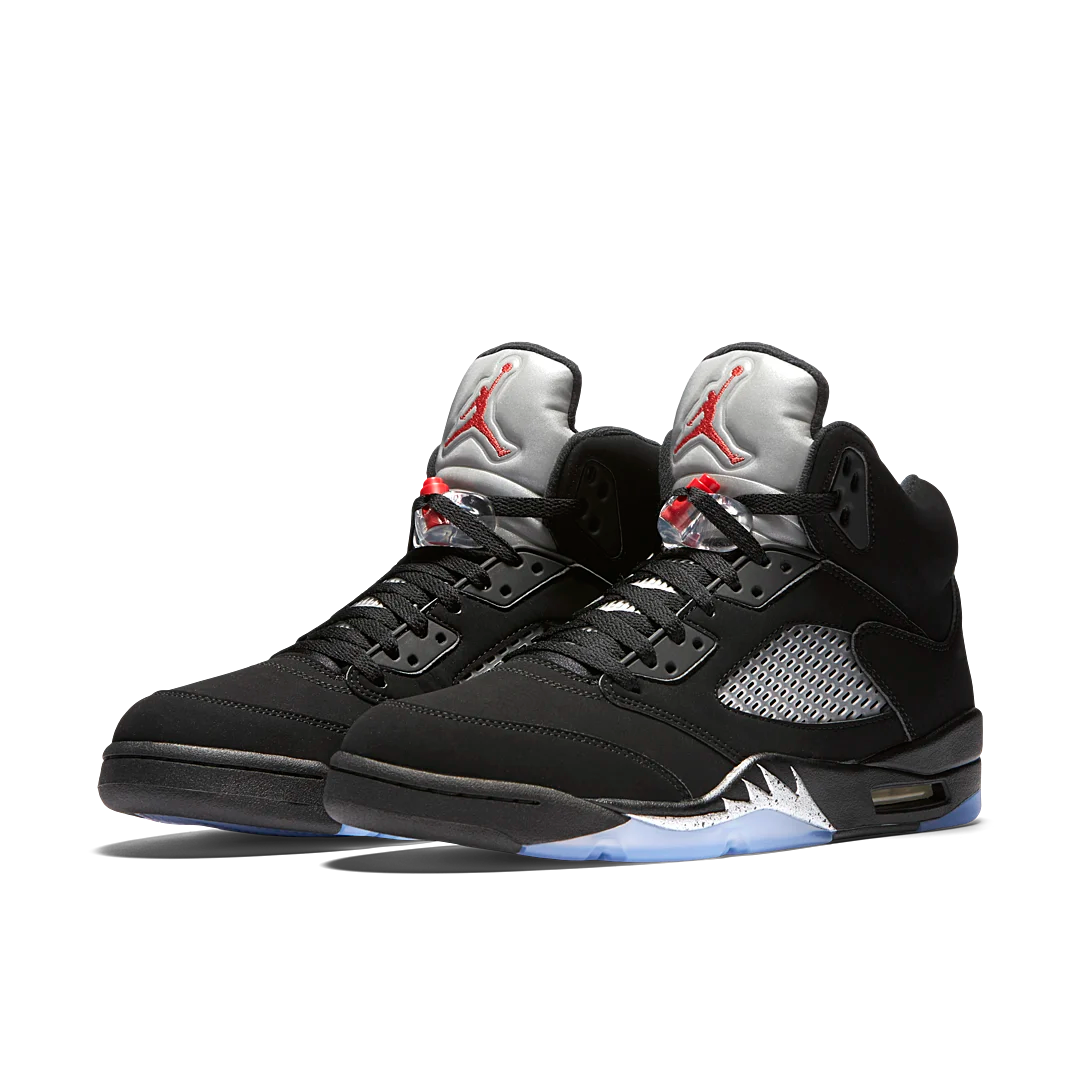 Air Jordan 5 Retro Black Metallic (2016), Black/Fire Red-Metallic Silver-White (845035-003)