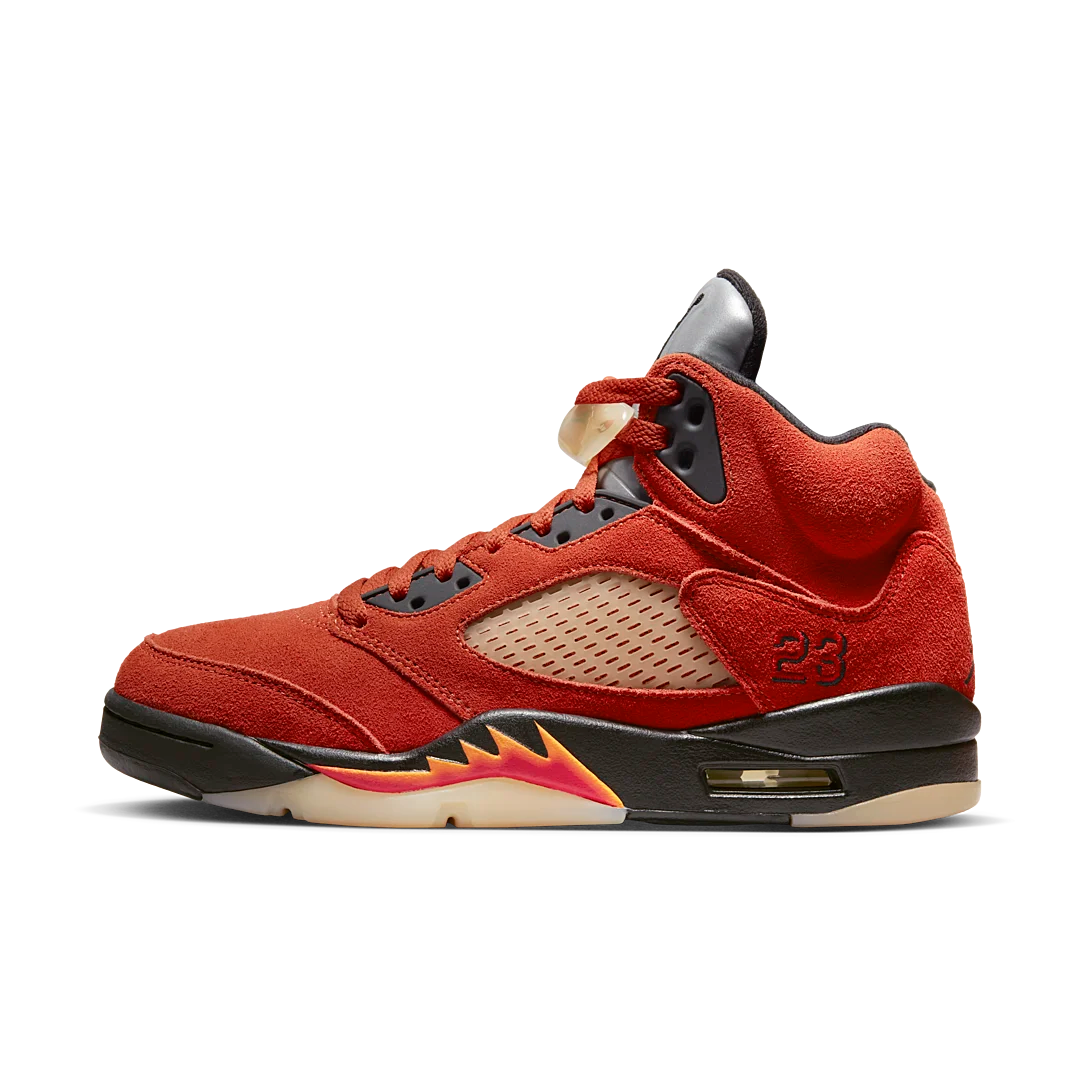 Air Jordan 5 Retro Dunk on Mars, Martian Sunrise/Black/Fire Red/Muslin (DD9336-800)