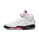 Air Jordan 5 Retro Fire Red Silver Tongue (2020), White/Black-Metallic Silver-Fire Red (DA1911-102)