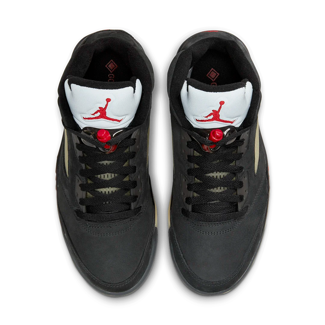 Air Jordan 5 Retro Gore-Tex Off Noir, Off Noir/Fire Red-Black-Muslin (DR0092-001)