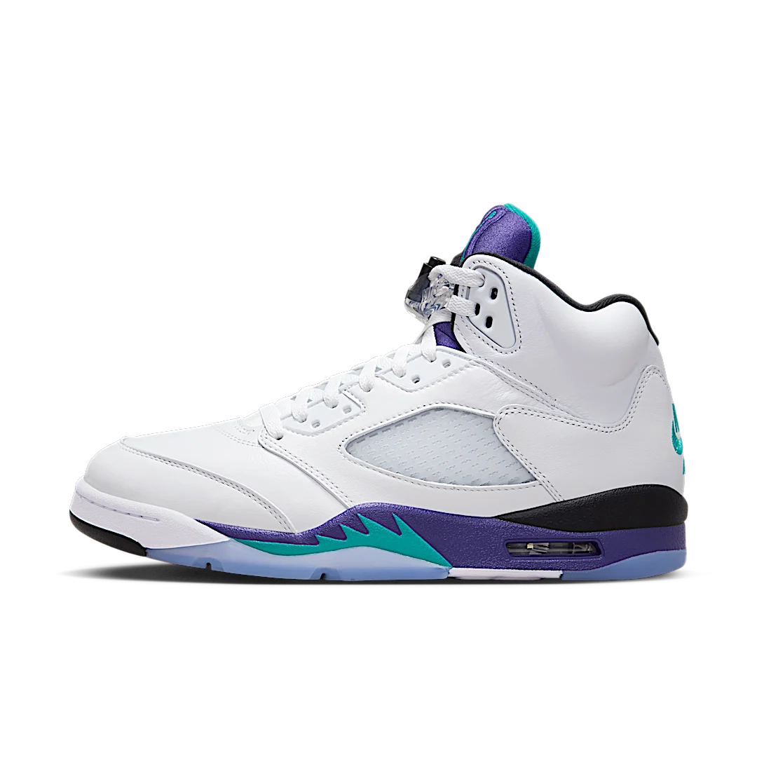 Air Jordan 5 Retro Grape (2025), White/Grape Ice-New Emerald (HQ7978-100)