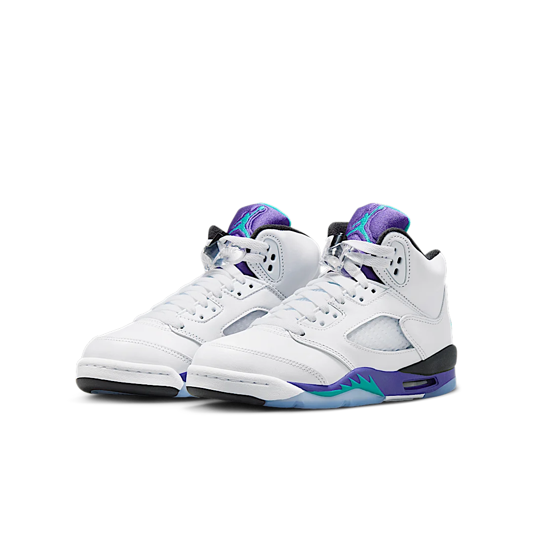 Air Jordan 5 Retro Grape (2025), White/Grape Ice-New Emerald (HQ7980-100)