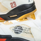 Air Jordan 5 Retro Off-White Sail, Sail/Fire Red-Muslin-Black (DH8565-100)