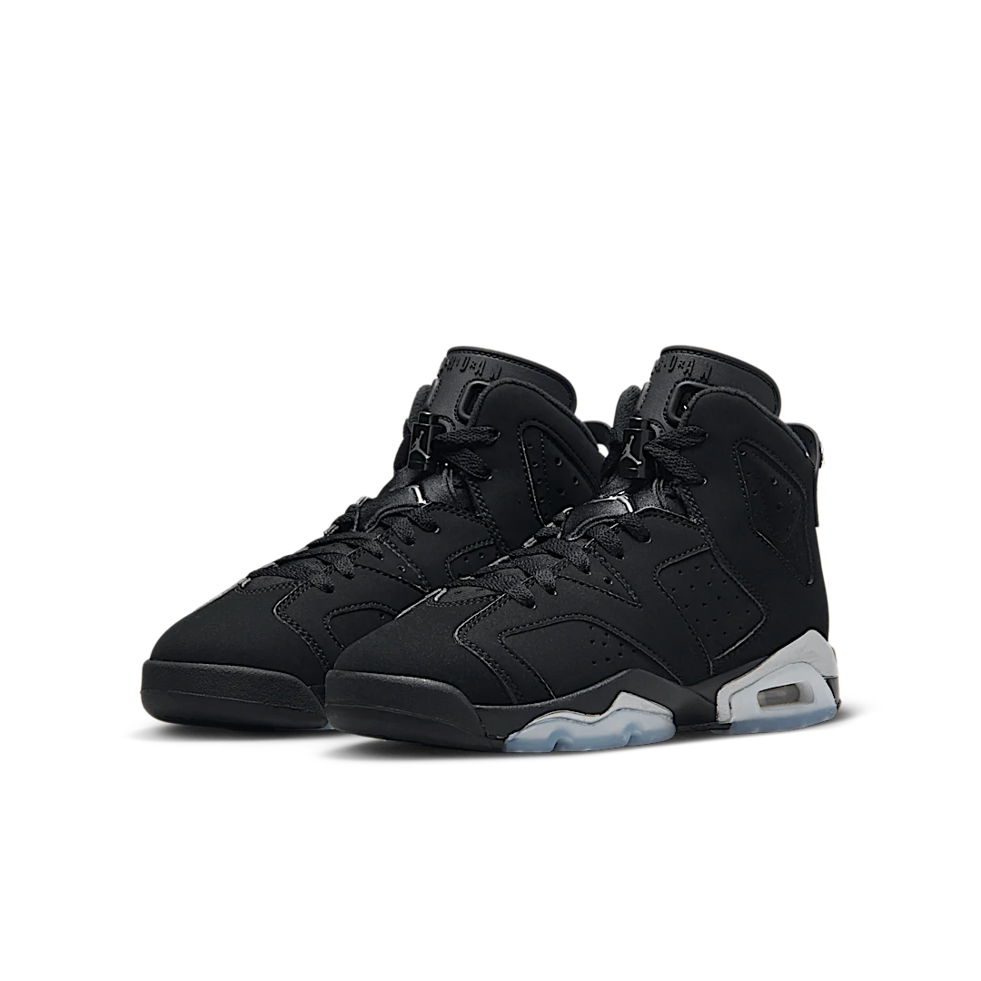 Air Jordan 6 Retro Chrome, Black/Black/Metallic Silver (DX2835-001)
