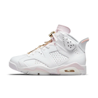 Air Jordan 6 Retro Gold Hoops, White/Sail-Metallic Gold-Barely Rose (DH9696-100)