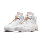 Air Jordan 6 Retro Gold Hoops, White/Sail-Metallic Gold-Barely Rose (DH9696-100)