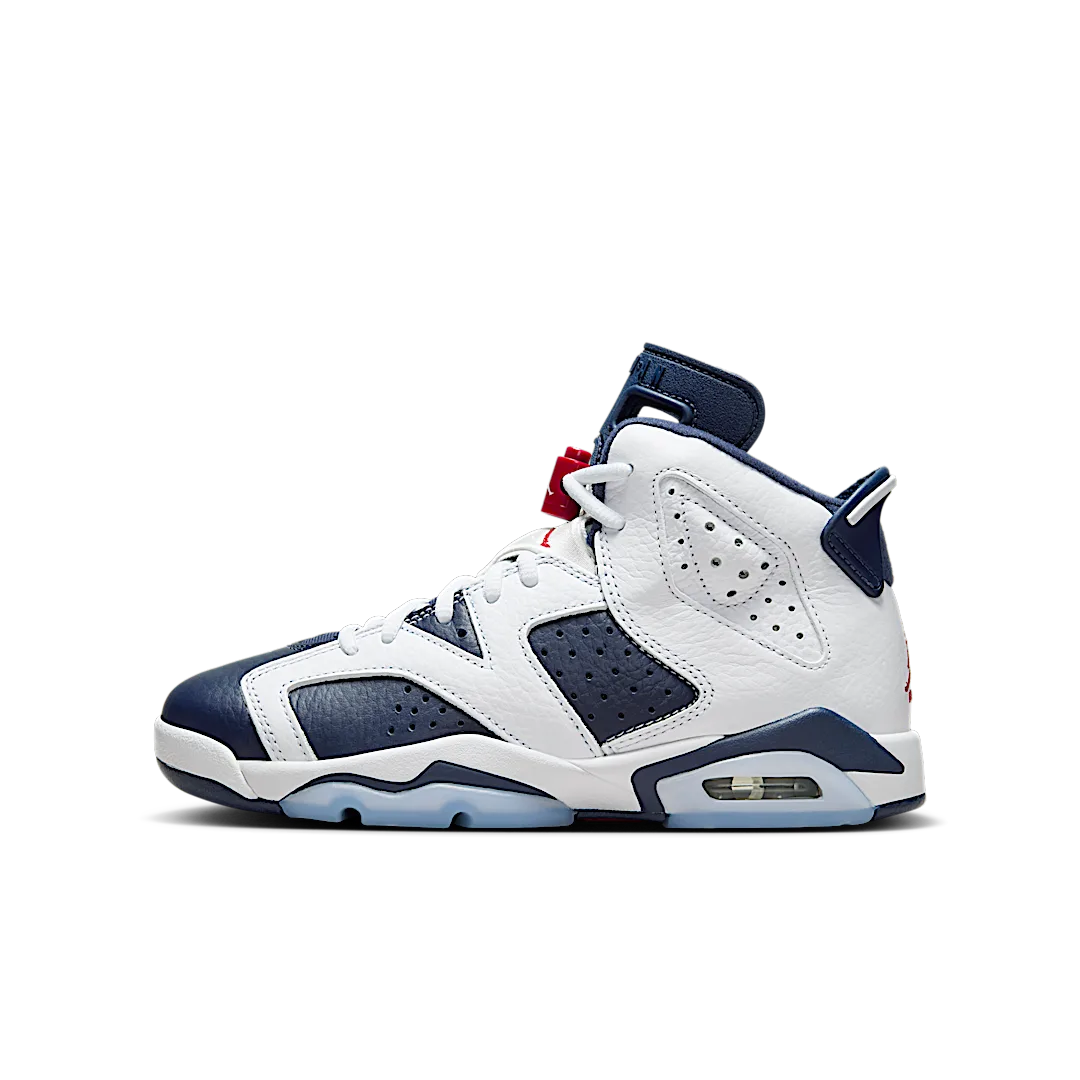 Air Jordan 6 Retro Olympic (2024), White/Varsity Red/Midnight Navy (384665-164)