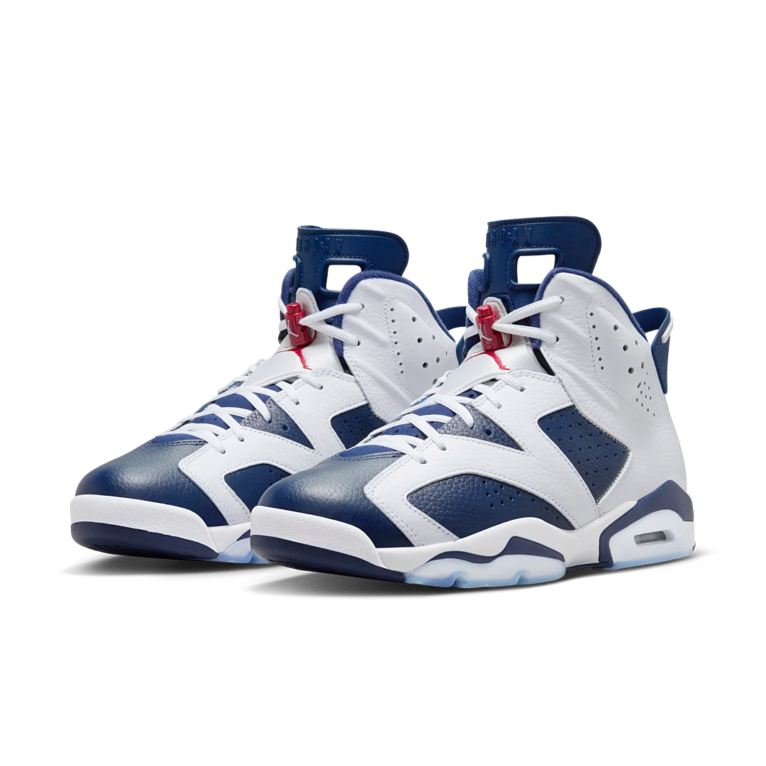 Air Jordan 6 Retro Olympic (2024), White/Varsity Red/Midnight Navy (CT8529-164 / 384665-164)