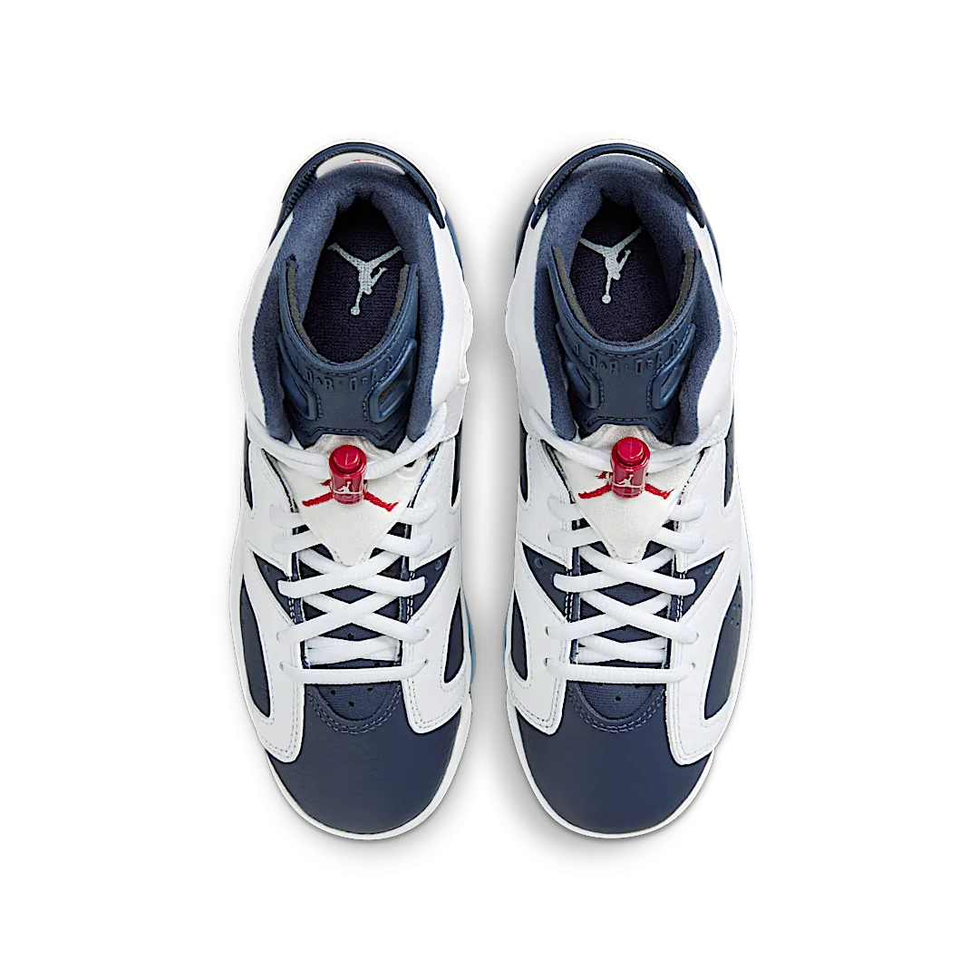 Air Jordan 6 Retro Olympic (2024), White/Varsity Red/Midnight Navy (384665-164)