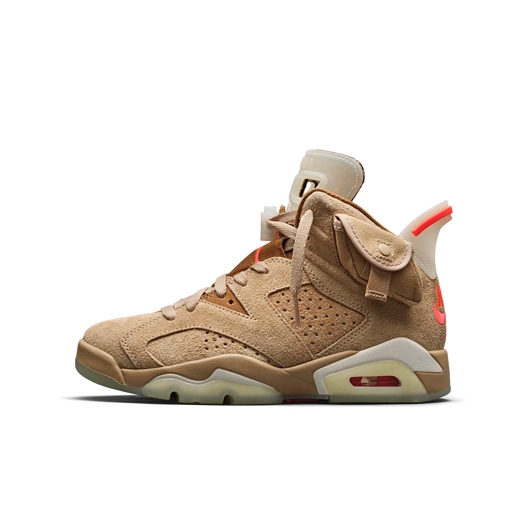 Air Jordan 6 Retro Travis Scott British Khaki, British Khaki/Sail-Bright Crimson (DH0690-200)