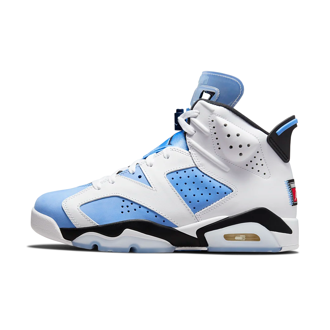 Air Jordan 6 Retro UNC White, University Blue/White/College Navy/Black (CT8529-410 / 384665-410)