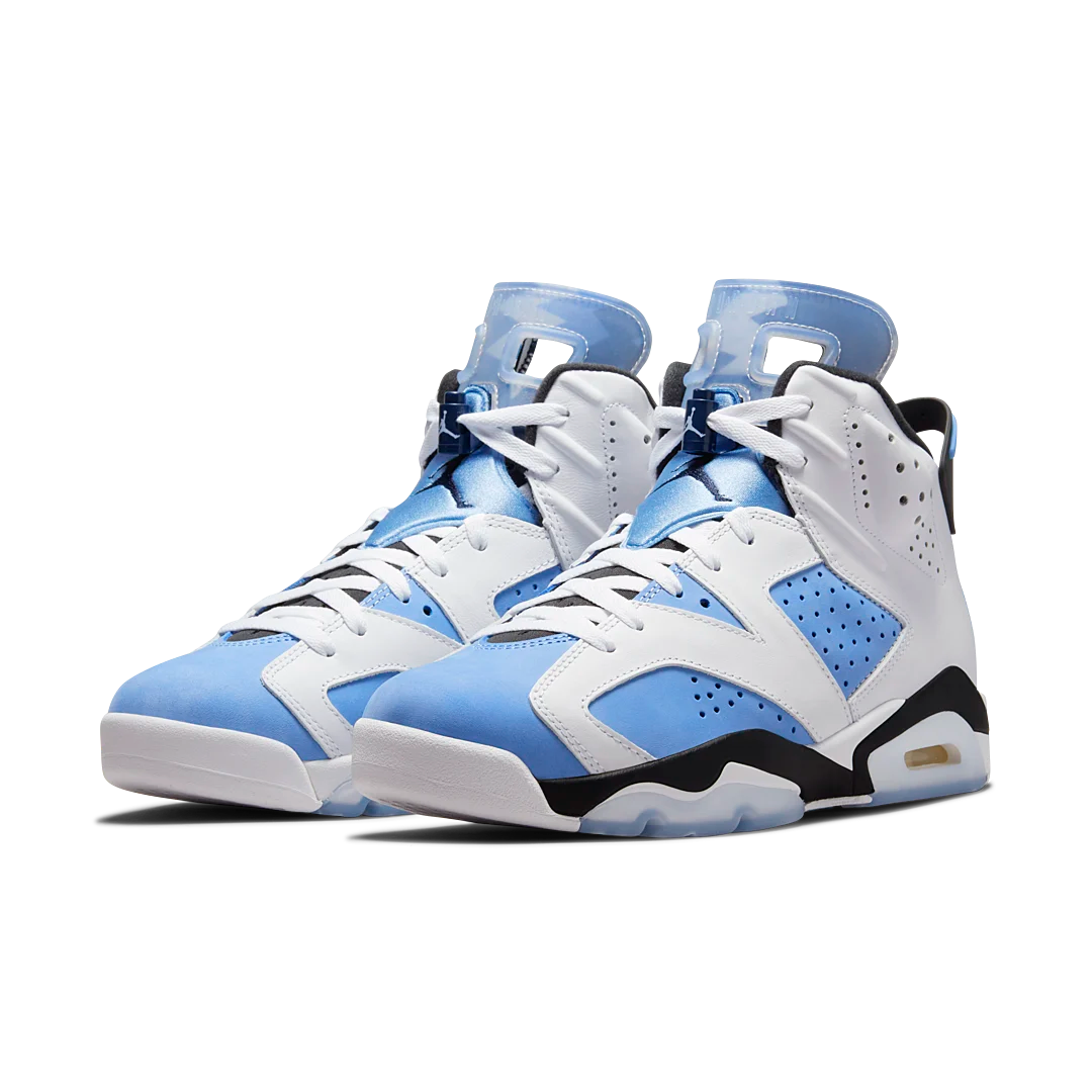 Air Jordan 6 Retro UNC White, University Blue/White/College Navy/Black (CT8529-410 / 384665-410)