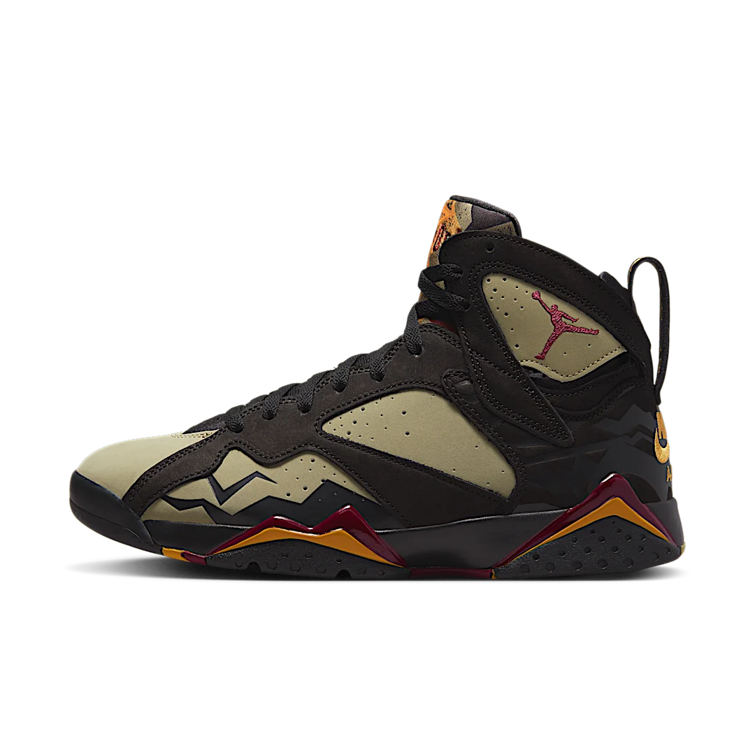 Air Jordan 7 Retro Black Olive, Black/Cherrywood Red-Neutral Olive-Chutney (DN9782-001)