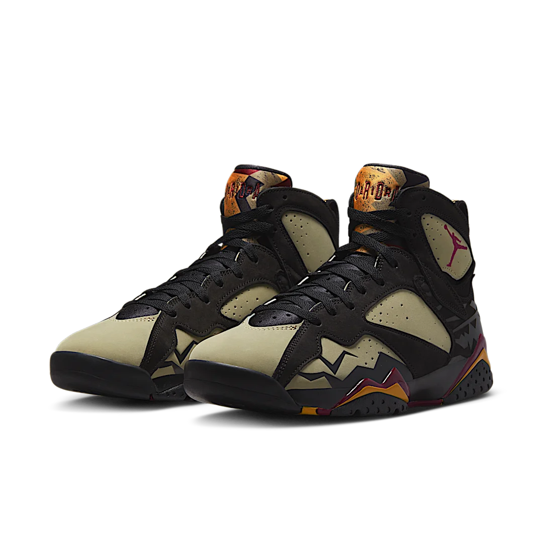 Air Jordan 7 Retro Black Olive, Black/Cherrywood Red-Neutral Olive-Chutney (DN9782-001)