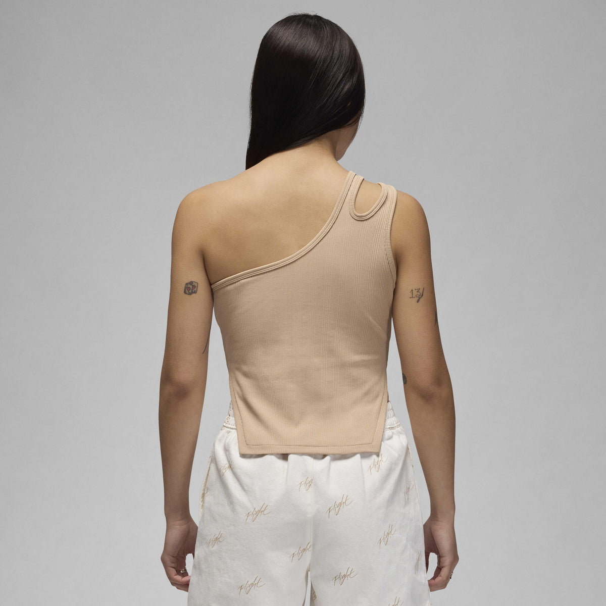Air Jordan Asymmetrical Ribbed Tank Top Legend Medium Brown