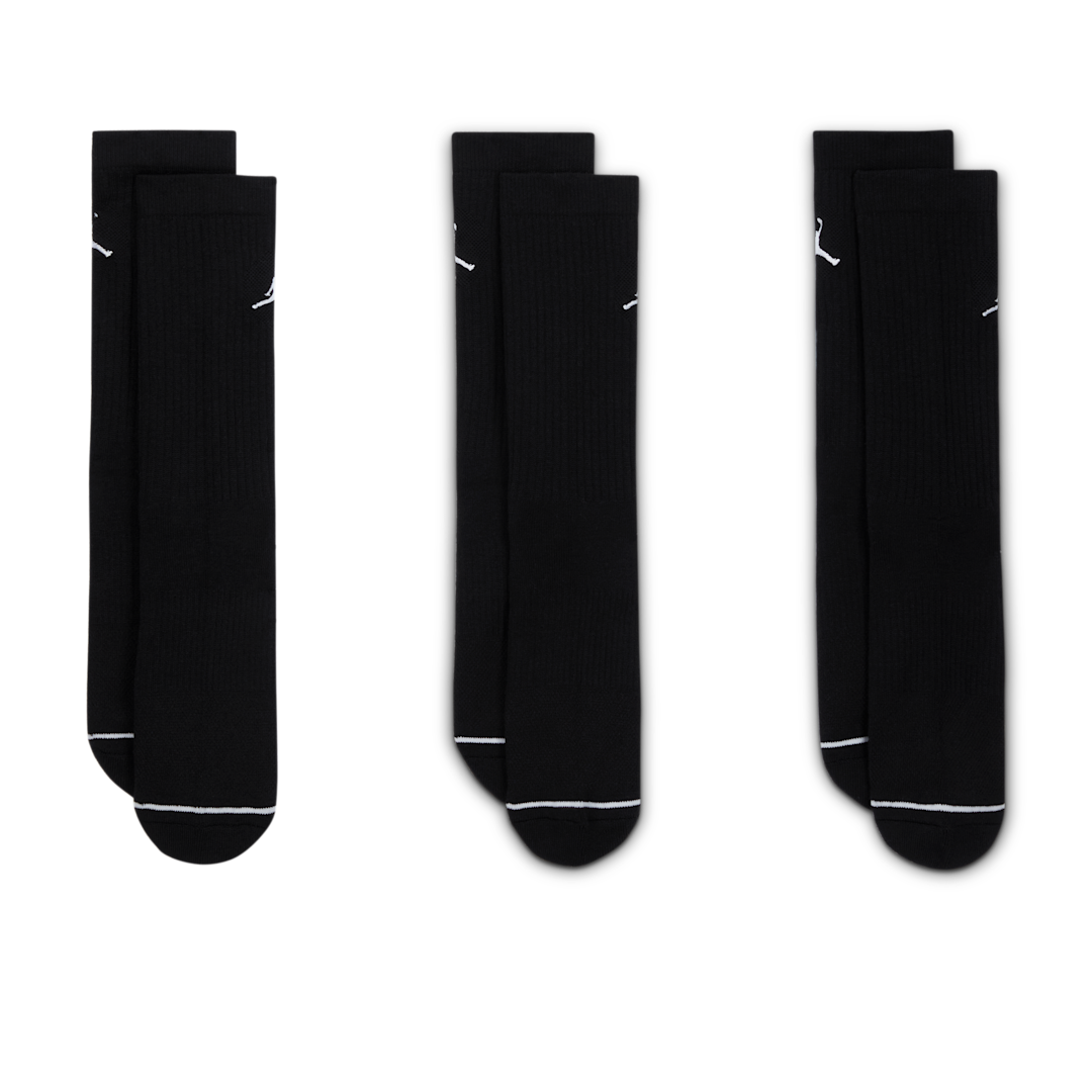 Air Jordan Everyday Crew Socks (3 Pairs) Black/White