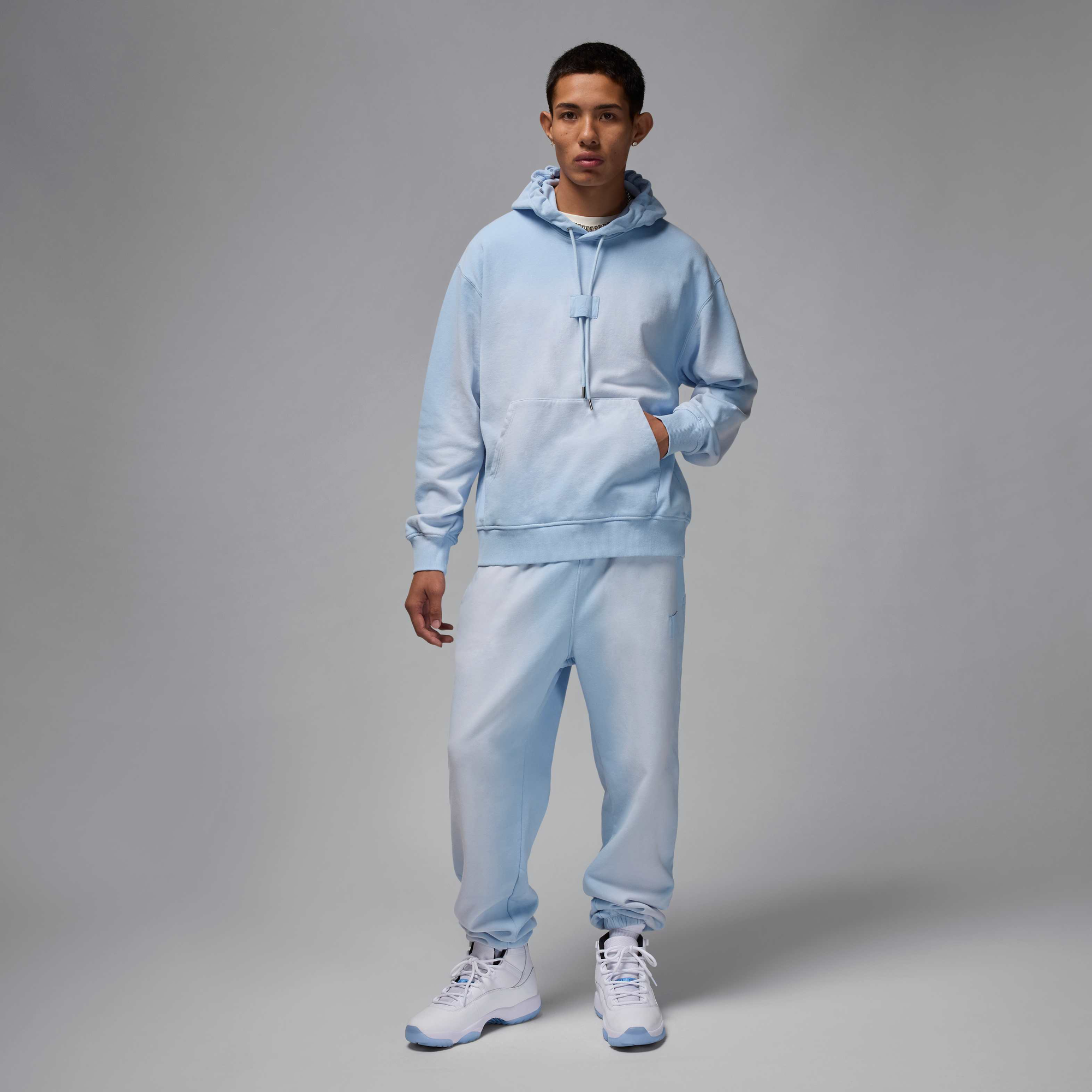 Air Jordan Flight Fleece Pullover Hoodie Hydrogen Blue