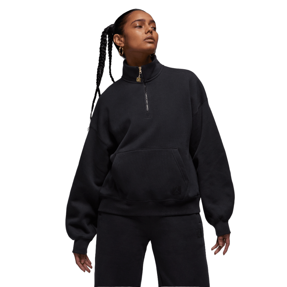 Air Jordan Flight Fleece Women's Quarter-Zip Top Black