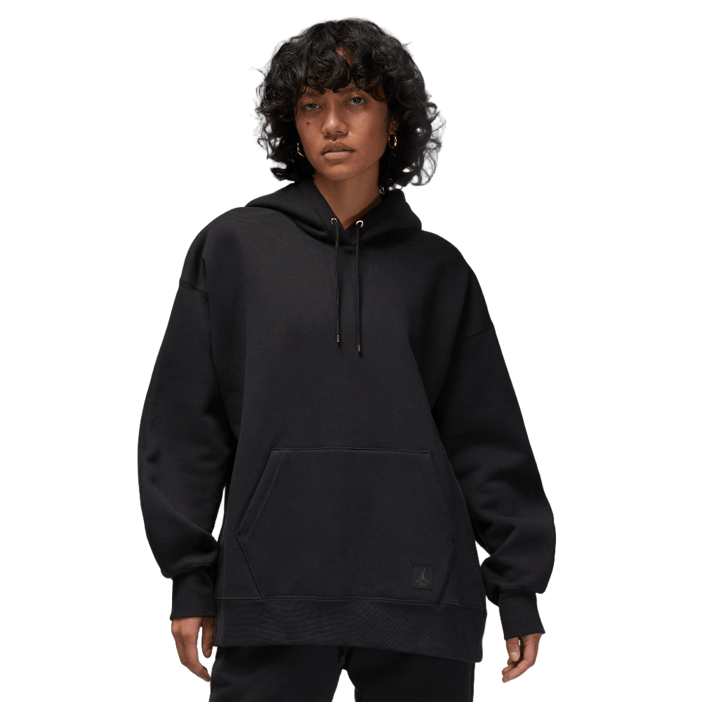 Air Jordan Flight Fleece Women's Satin-Lined Pullover Hoodie Black