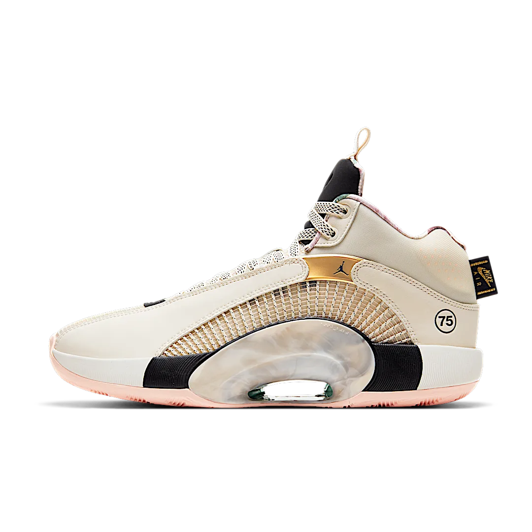 Air Jordan XXXV Paris, Pale Ivory/Metallic Gold-Black (DD3668-100)