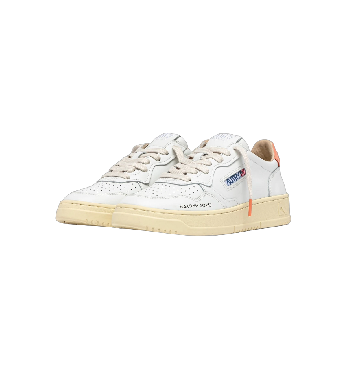 Autry Medalist DL White Peach Pink