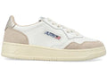 Autry Medalist Leather Low White Gold Beige